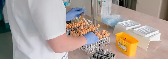 Detalle de microscopio